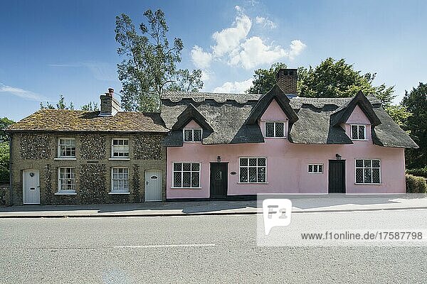 Häuser in Lavenham  Suffolk  England  Großbritannien  Europa
