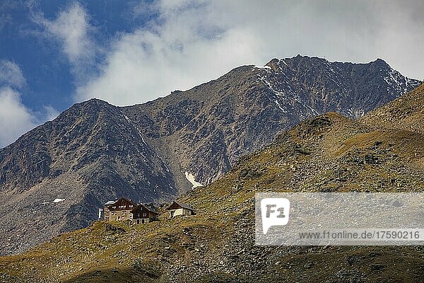 Schutzhütte  Breslauer Hütte in den Ötztaler Alpen  Vent  Sölden  Ötztal  Tirol  Österreich  Europa