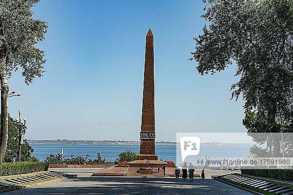 Obelisk am Lanzheron-Strand  Odessa  Ukraine  Europa