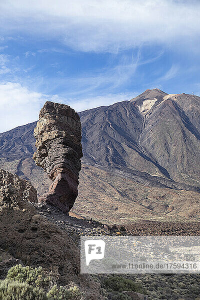 Spanien  Teneriffa  Felsformationen Roques de Garcia im Teide-Nationalpark
