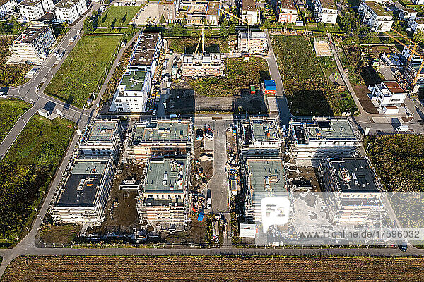 Deutschland  Baden-Württemberg  Sindelfingen  Luftaufnahme von Vorstadthäusern im Neubaugebiet