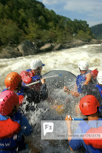 Whitewater rafters take on the Upper Gauley River.; Gauley River  West Virginia.