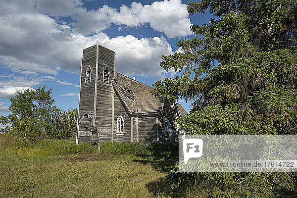 Old abandoned church in rural Saskatchewan; Saskatchewan  Canada