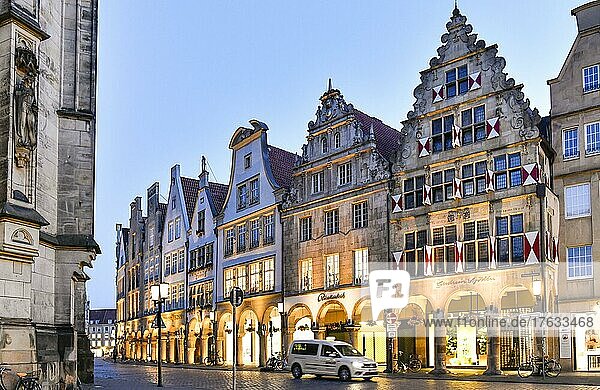 Bürgerhäuser  Prinzipalmarkt  Münster  Nordrhein-Westfalen  Deutschland  Europa
