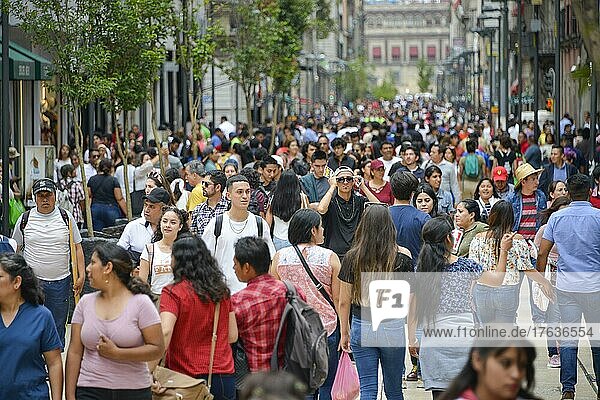 People  Av Francisco I. Madero shopping street  Mexico City  Mexico  Central America