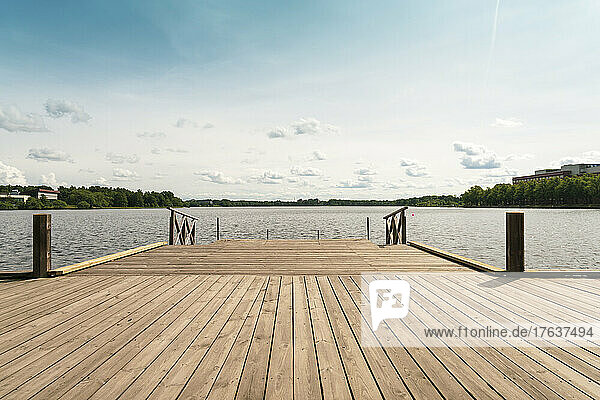Sweden  Vaxjo  Dock on a lake