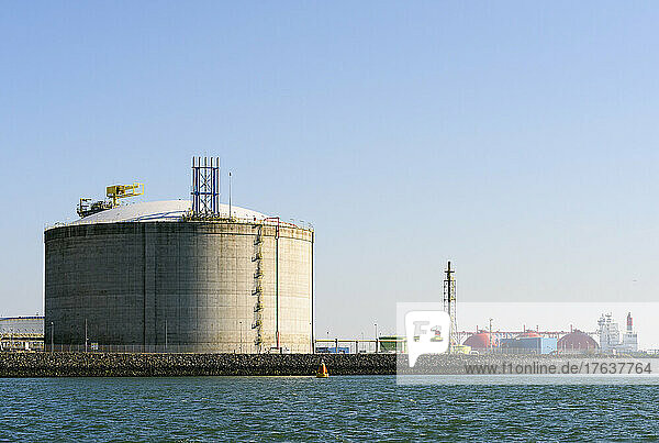 Storage tank at GATE LNG terminal  Rotterdam  Netherlands