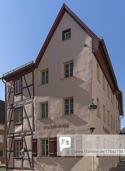 Historisches Haus einer ehemaligen Badstube  später Gasthaus  datiert 1394  Nürnberg  Mittelfranken  Bayern  Deutschland  Europa