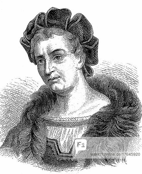 François-Joseph Talma (15. Januar 1763) (19. Oktober 1826 in Paris) französischer Schauspieler  digital restaurierte Reproduktion einer Originalvorlage aus dem 19. Jahrhundert