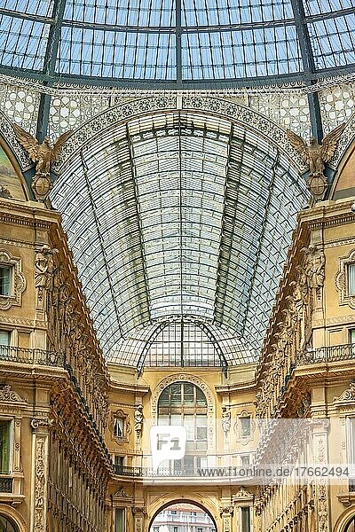 Detail inside Galleria Vittorio Emanuele II  Milan  Italy