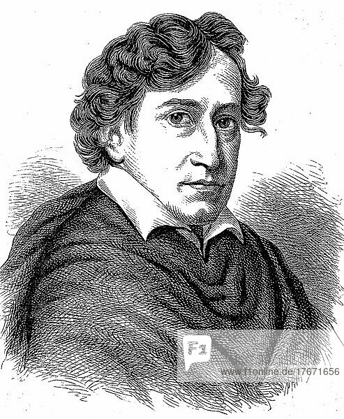 Ludwig Devrient  David Louis De Vrient  15. Dezember 1784  30. Dezember 1832  war ein deutscher Schauspieler und Träger des Iffland-Rings  Historisch  digitale Reproduktion einer Originalvorlage aus dem 19. Jahrhundert