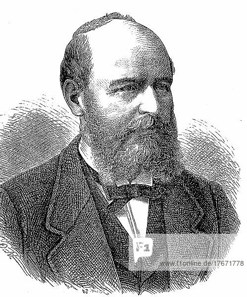Botho Wendt August Graf zu Eulenburg  31. Juli 1831  5. November 1912  war preußischer Ministerpräsident und Innenminister  Historisch  digitale Reproduktion einer Originalvorlage aus dem 19. Jahrhundert