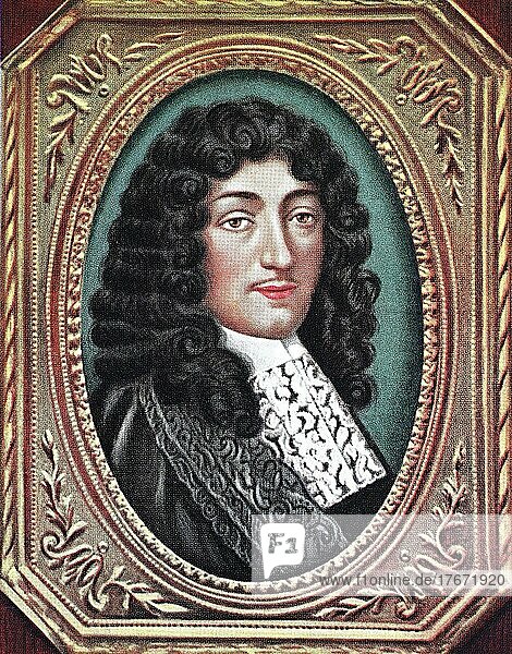 Jean-Baptiste Antoine Colbert  Marquis de Seignelay  1 November 1651-3 November 1690  was a French politician  Historical  digital reproduction of an original 19th-century original