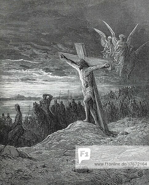 Die Ritter des Kreuzzuges haben religiöse Erscheinungen  erster Kreuzzug  Historisch  digitale Reproduktion einer Originalvorlage aus dem 19. Jahrhundert