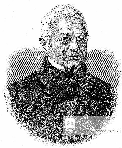 Louis Adolphe Thiers  16. April 1797  3. September (1877)  war ein französischer Politiker und Historiker. Er war von 1871 bis 1873 der erste Staatspräsident der Dritten Republik  digital restaurierte Reproduktion einer Vorlage aus dem 19. Jahrhundert  genaues Datum unbekannt