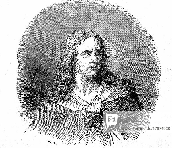 Gérard Audran  geboren 1640  gestorben 1703  französischer Kupferstecher  Historisch  digital restaurierte Reproduktion einer Vorlage aus dem 19. Jahrhundert  genaues Datum unbekannt