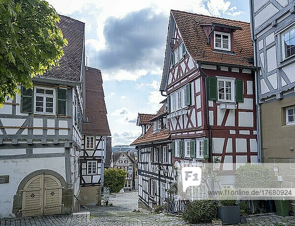 Fachwerkhäuser in der Altstadt  Herrenberg  Baden-Württemberg  Deutschland  Europa
