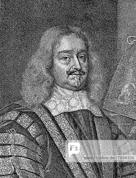 Edward Hyde  1st Earl of Clarendon  18 February 1609  9 December 1674  was an English statesman and historian  digitally restored reproduction of a 19th century original  exact original date unknown