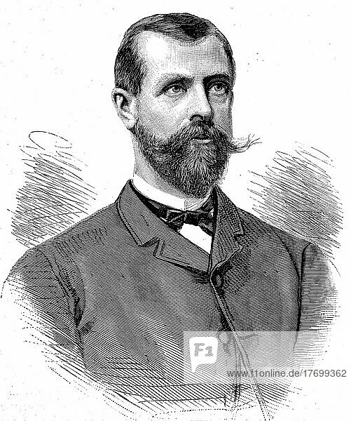 Johann  Johann Salvator von Österreich-Toskana  25. November (1852)  2 Februar 1911 war ein Mitglied der Toskana Zweig des Hauses Habsburg-Lothringen  Historisch  digital restaurierte Reproduktion einer Vorlage aus dem 19. Jahrhundert