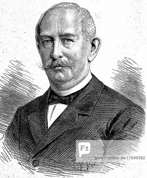 Hermann Friedrich Alexander Dechend  ennobled in 1865 as von Dechend  2 silver hake (1814)  30 April 1890 was a senior Prussian civil servant and politician who served as the first president of the Reichsbank  Historical  digitally restored reproduction of a 19th century original