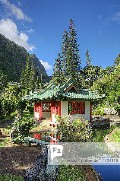 Kepaniwai Heritage Gardens  gegründet 1952  um das vielfältige Erbe von Maui zu präsentieren; Wailuku  Maui  Hawaii  Vereinigte Staaten von Amerika