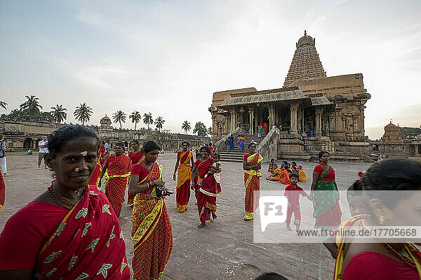 Brihadishvara  Tempelkomplex aus der Chola-Ära  gewidmet der Hindu-Gottheit Lord Shiva; Thanjavur  Tamil Nadu  Indien