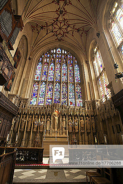 Altar In The Chapel Of Winchester College; Winchester  Hampshire  England