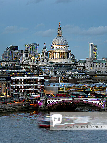 St. Paul's Cathedral And Blackfriars; London  England