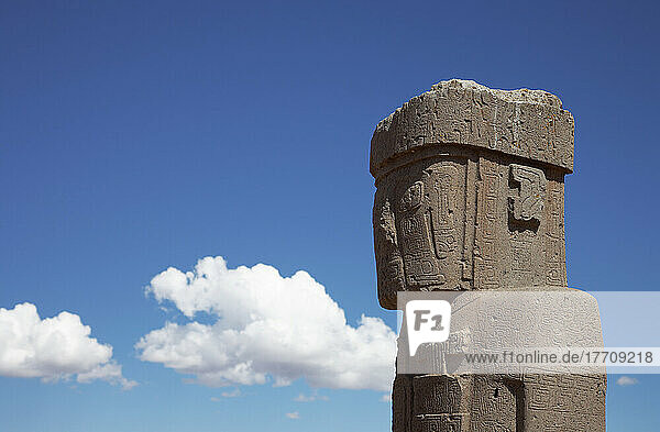 Statue in den Ruinen von Tiahuanaco