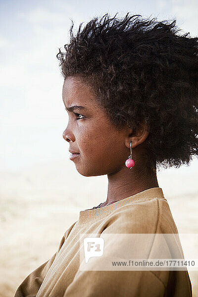 Portrait Of A Young Girl; Gheralta Plateau  Tigray Region  Ethiopia