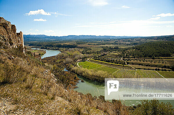 Views Of Miravet And Ebro River From The Castle  Miravet  Tarragona  Spain