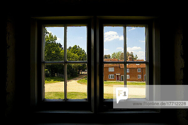 Cottage As Seen From Window In The Shipbuilding Village Of Buckler's Hard  New Forest National Park  Hampshire  Uk