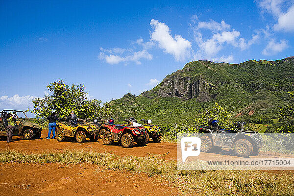 Ein Atv Abenteuer durch die Kipu Ranch; Kauai  Hawaii  Usa