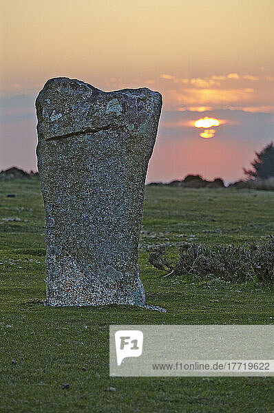 Die Hurlers Stone Circles  Bodmin Moor  nahe Liskeard  Cornwall  Großbritannien; Cornwall  Großbritannien