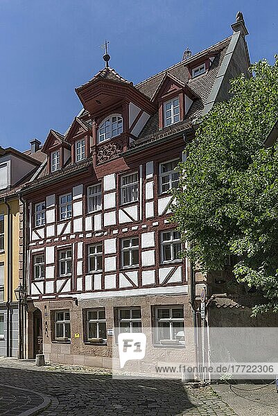 Historisches Fachwerkhaus  Totalsanierung von den Altstadtfreunden Nürnberg  Kappengasse 16  Nürnberg  Mittelfranken  Bayern  Deutschland  Europa