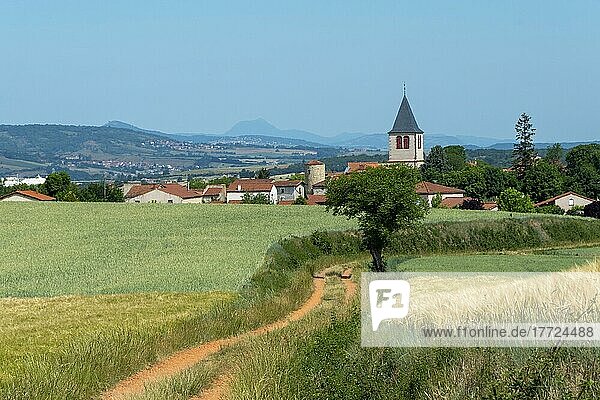 Dorf Bournoncle Saint-Pierre in der Nähe der Stadt Brioude. Departement Haute Loire. Auvergne Rhône-Alpes. Frankreich