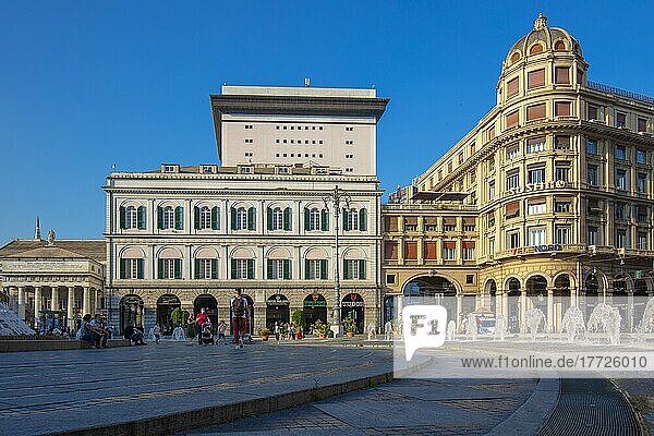 De Ferrari square  Genova (Genoa)  Liguaria  Italy  Europe