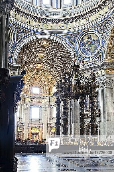St. Peter's Basilica  Vatican City  UNESCO World Heritage Site  Rome  Lazio  Italy  Europe