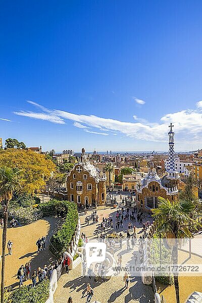 Antoni Gaudi  Park Guell  UNESCO-Weltkulturerbe  Barcelona  Katalonien  Spanien  Europa