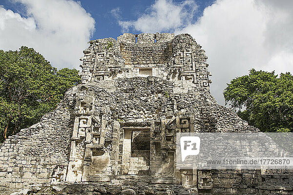 Structure XX  Mayan Ruins  Chicanna Archaeological Zone  Campeche State  Mexico  North America