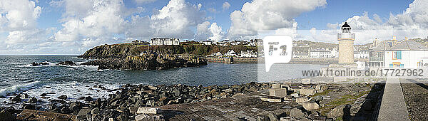 Portpatrick harbour on the west coast  Portpatrick  Dumfries and Galloway  Scotland  United Kingdom  Europe