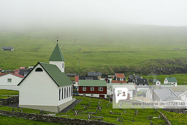 Gjogv  Esturoy Island  Faroe Islands  Denmark  Europe