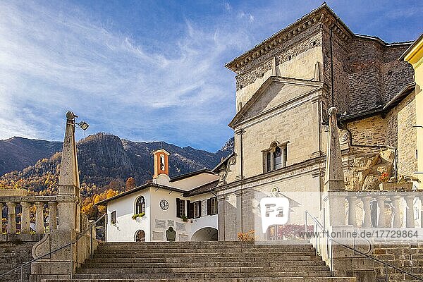 Sanctuary of San Giovanni d'Andorno  Val di Cervo  Piedmont  Italy  Europe
