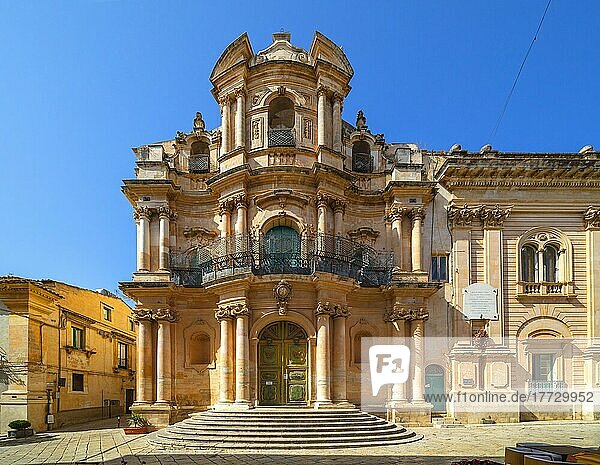 Church of the Carmine  Scicli  Val di Noto  UNESCO World Heritage Site  Ragusa  Sicily  Italy  Europe