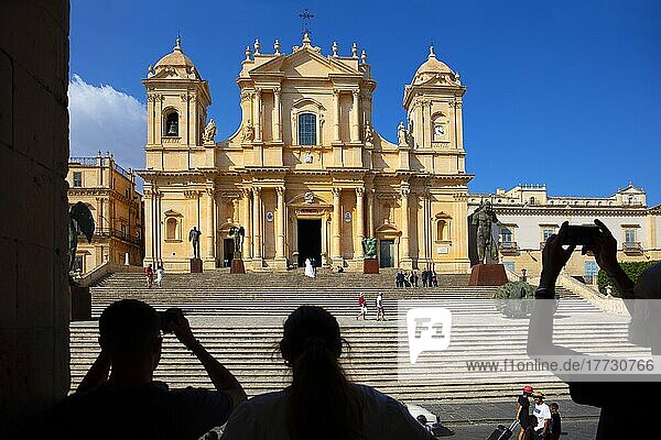 The Cathedral of San Nicolo  UNESCO World Heritage Site  Noto  Siracusa  Sicily  Italy  Europe