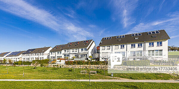 Germany  Baden-Wurttemberg  Waiblingen  Modern suburban houses in spring