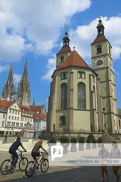 Regensburg  Neupfarrkirche  Protestant Church  UNESCO World Heritage  Upper Palatinate  Bavaria  Germany  Europe