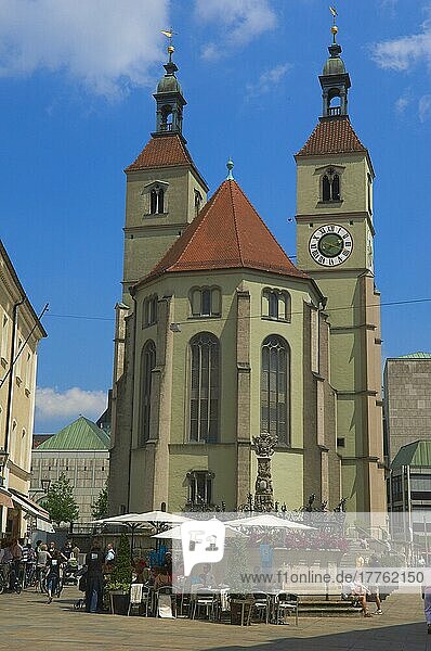 Regensburg  Neupfarrkirche  Evangelische Kirche  UNESCO-Welterbe  Oberpfalz  Bayern  Deutschland  Europa