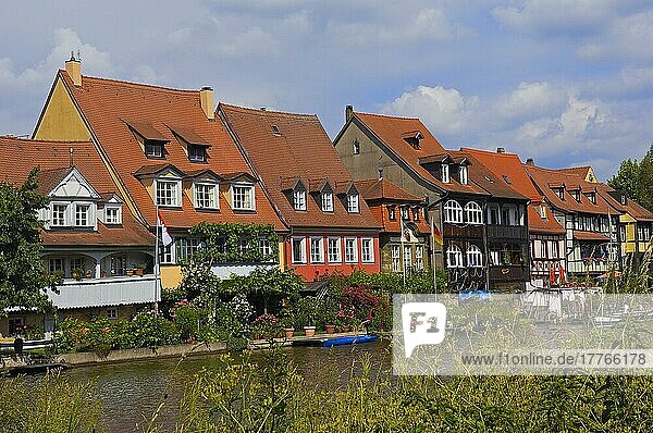 Bamberg  Klein-Venedig  Fluss Regnitz  Alte Fischerhäuser  UNESCO-Welterbe  Franken  Bayern  Deutschland  Europa