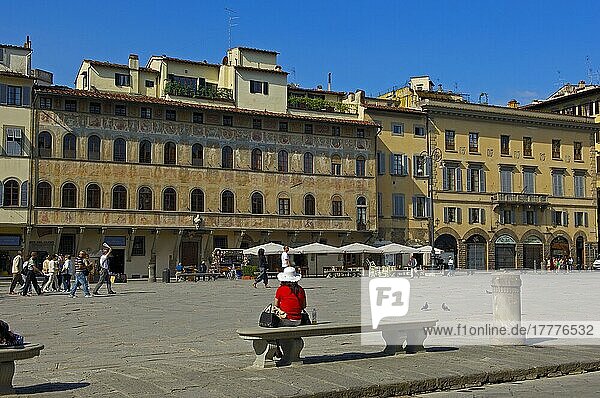 Santa Croce Square  Piazza di Santa Croce  Florence  Tuscany  Italy  Europe